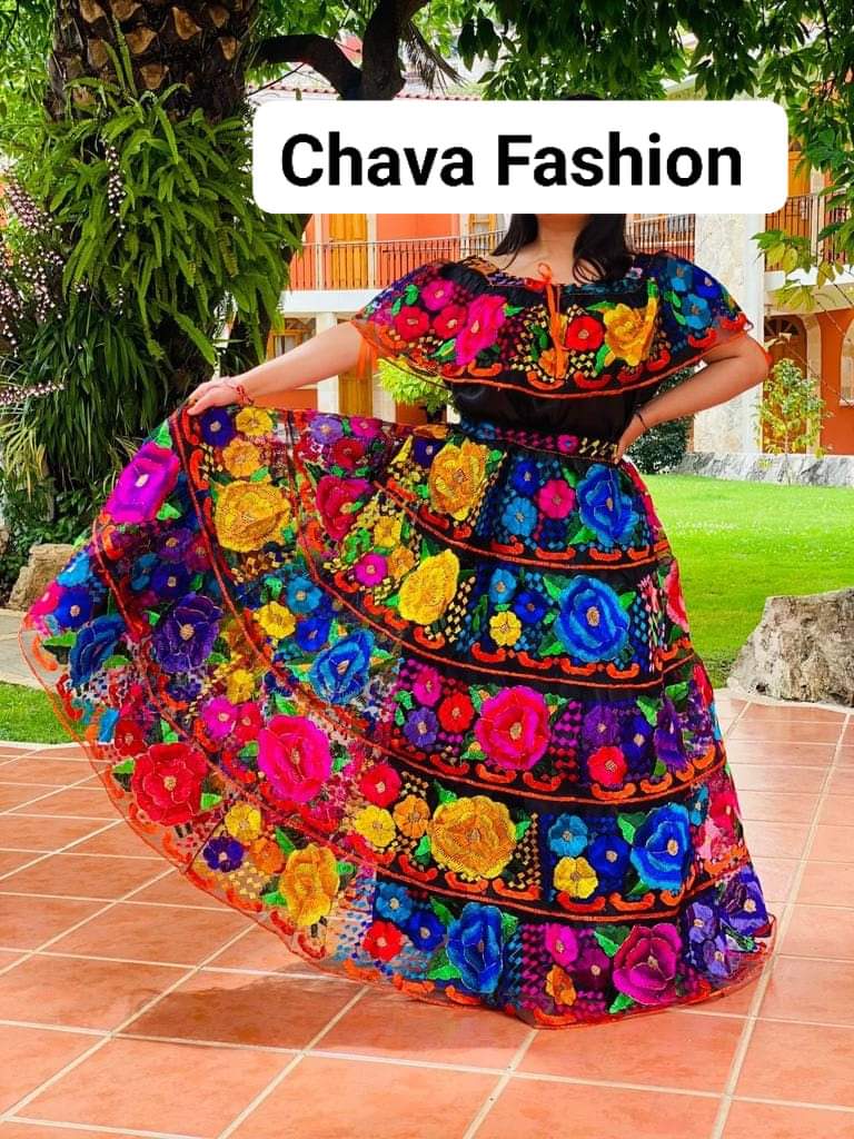 Vestido Chiapaneco Bordado a Mano