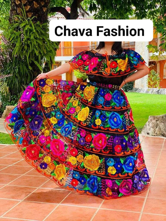 Vestido Chiapaneco Bordado a Mano