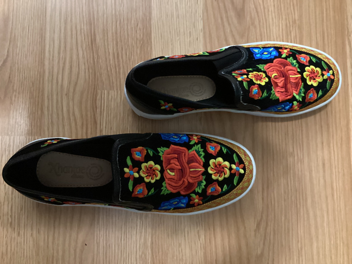 Mexican Embroidery Tennis Shoes Hand Made