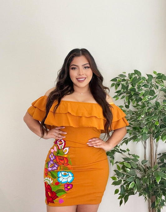 Vestido Mexicano Bordado de Chiapas